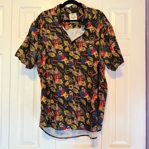 RSVLTS WWE Legends Ric Flair Nature Boy KUNUFLEX Short Sleeve Shirt XXL